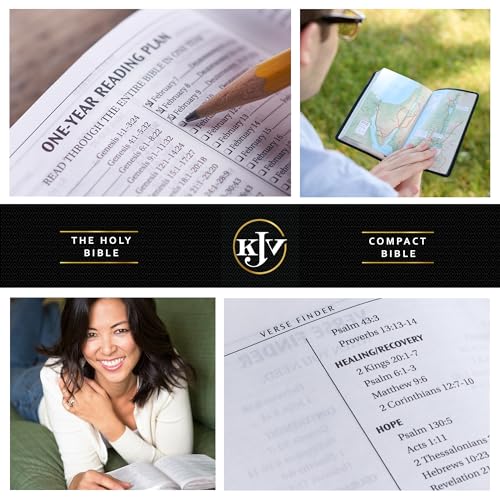 KJV Compact Bible Black Full Grain Leather