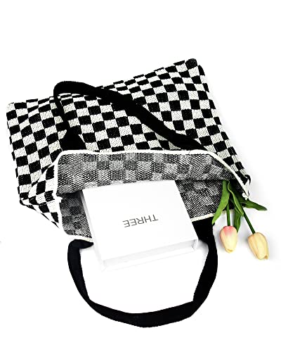 Image of Crochet Tote Bag for Women Large Capacity Shoulder Bag Handbags Knitting Hobo Bag Aesthetic Handmade Weaving