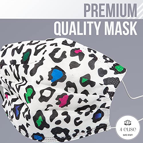 4-Elise Safe N Wild Disposable Face Masks - 50 Breathable, Soft, Comfortable Masks Disposable - Waterproof 3 Ply Disposable Face Mask thumb #6