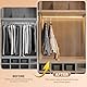 XULIERUX 2er Set Hosenbügel Platzsparend, Faltbarer Kleiderbügel, Organizer Kleiderschrank Für Hosen, Röcke, Schals, Krawatten, Gürtel, Laken