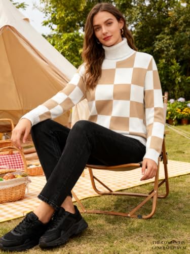 Image of DAIMIDY Turtleneck Sweaters for Women Long Sleeve Pullover Tops | Knitted Material| Soft, Warm and Breathable| High Resilience and Tensile Strength Design| Business Casual Tops| Dailywear