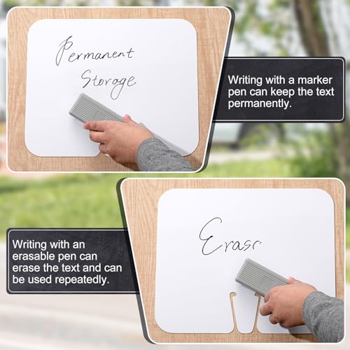 Geetery 6 Pcs Blank Traffic Cone Signs, 10.4" x 12.6" Cone Sign Boards for Traffic Cones, DIY Custom Warning Signs for Parking Lots, Construction, Road Safety, Double Sided PVC (White)