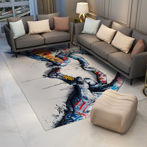 Tapis boho 120x150cm doux lavable pour sol chambre - 3
