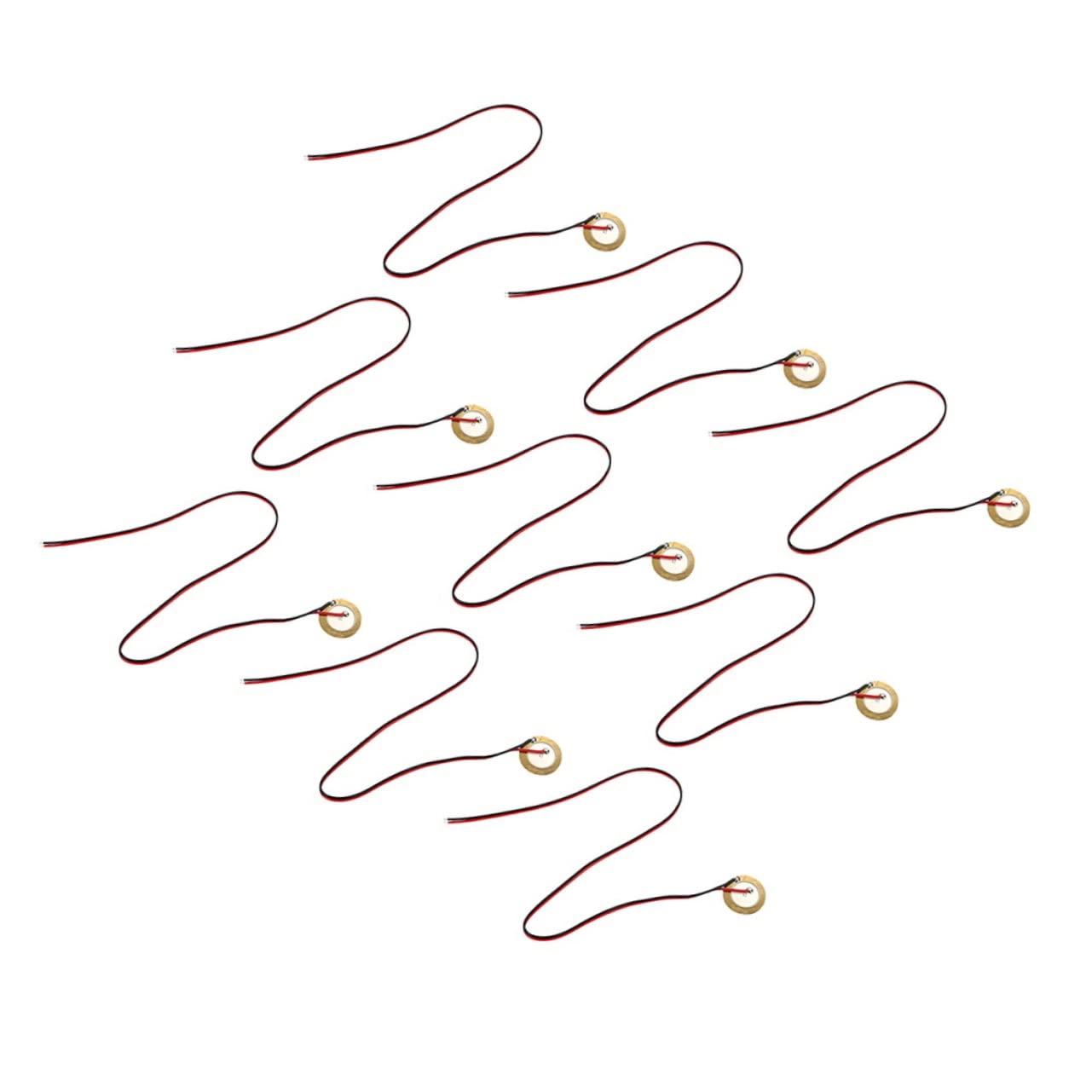ibasenice 12pcs Piezo Discs Drum Disc Sounder Piezo Transducers Drum Acoustic Sensor