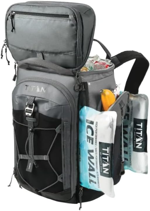 26 CANS Titan by Arctic-Zone Super Foam and Leak Proof Backpack Cooler - Ultimate Grey