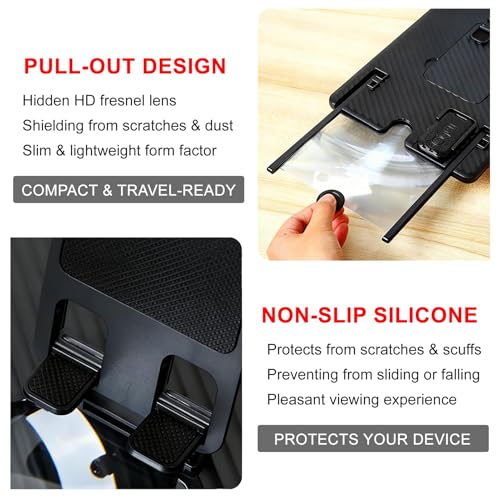 Screen Magnifier, Foldable Stand Design, 3D HD Mobile Phone Projector, Wireless Remote Control Easy, Enlarged Clear Display for Movies TV Games Videos, Perfect for Home Entertainment - imagen 5