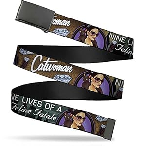Buckle-Down Men’s Web Belt Catwoman, Multicolor, 1.25″ Wide-Fits up to 42″ Pant Size