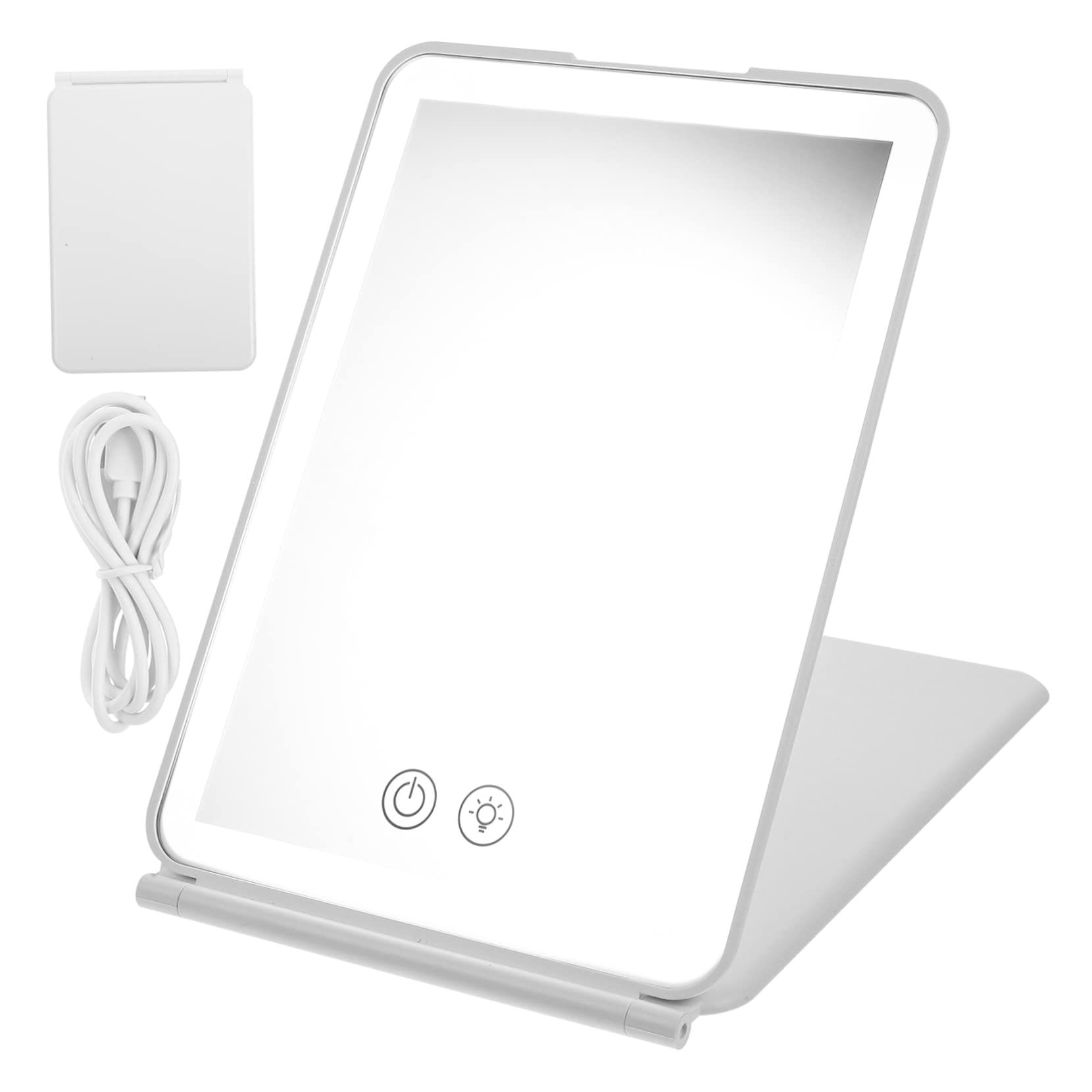 Miroir de maquillage LED portable pratique pour table de bureau et maison