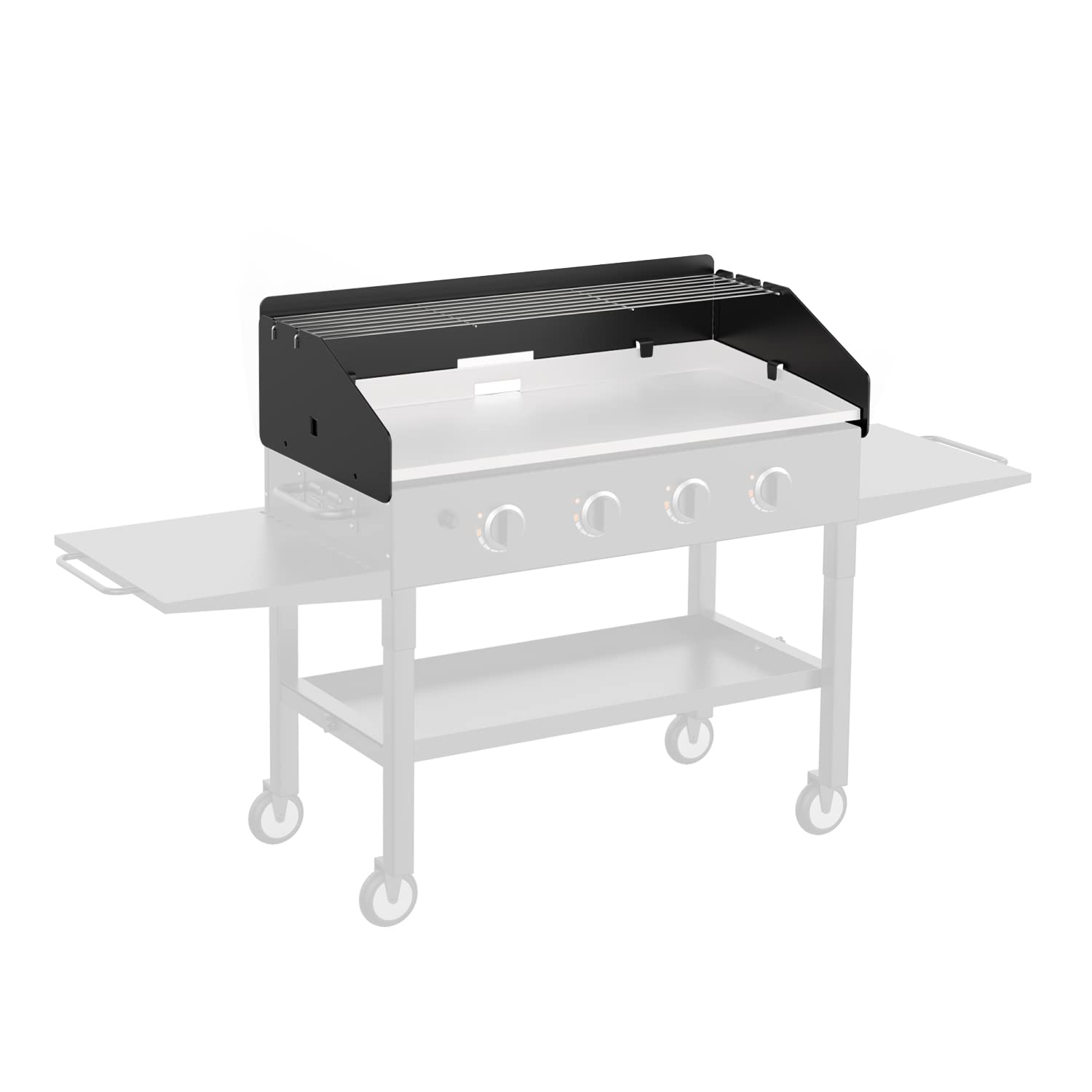 Bbq Plusgriddle Wind Guard Wind Screen And Griddle Warming Rack