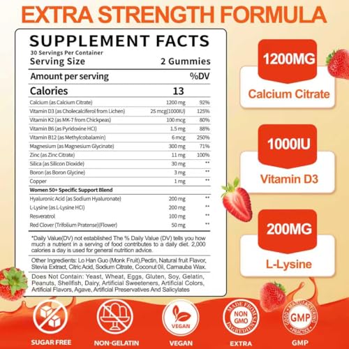 BSSTABBON 50+ Women’s Calcium Citrate Gummies