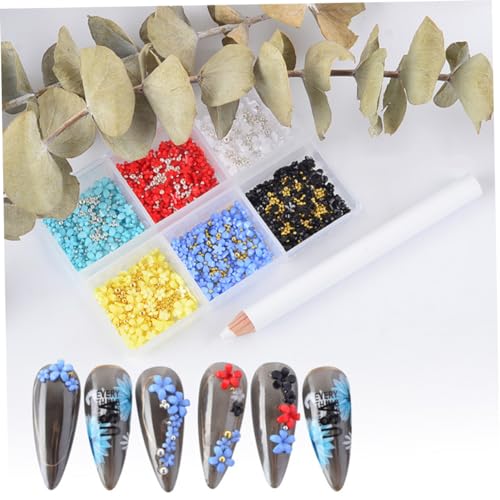 FRCOLOR 3 Conjuntos De Acessórios Para Arte Em Unhas Unhas Postiças Unhas Postiças Amuletos De Unhas