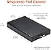 Amazon Basics Nespresso OriginalLine Coffee Pod with 1 Storage Drawer Holder, 50 Capsule Capacity, Black