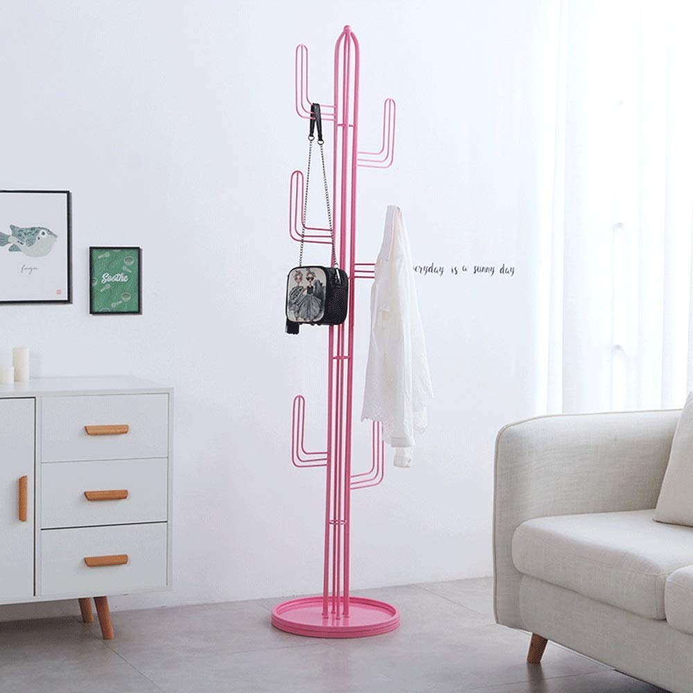 Sac à main écharpe rack et porte-manteau rose MU contre le désordre
