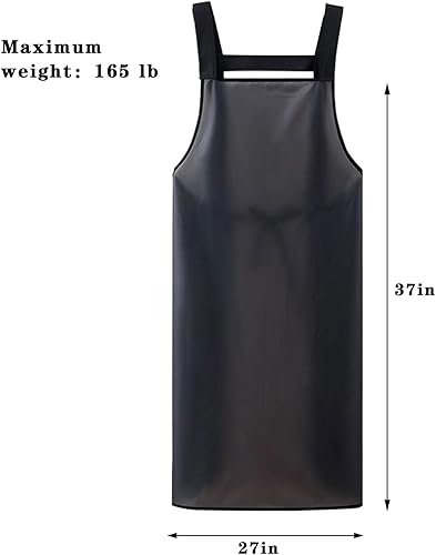 Miniatura 9 de Delantal de cocina impermeable y a prueba de aceite, ligero, de secado rápido, delantal de carnicero unisex para picnics