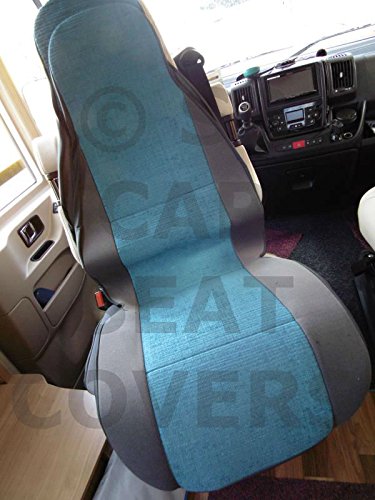 SB Car Seat Covers MH 526 - Coppia di coprisedili anteriori per camper HYMER, colore: blu