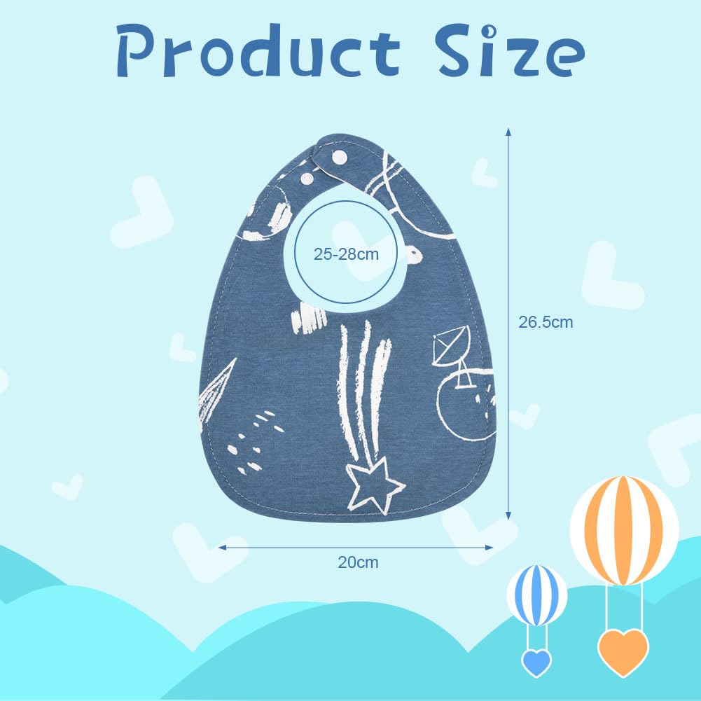 Vicloon Baby Bandana Dribble Bibs, 8 Pack Teething Bib Set - Image 2