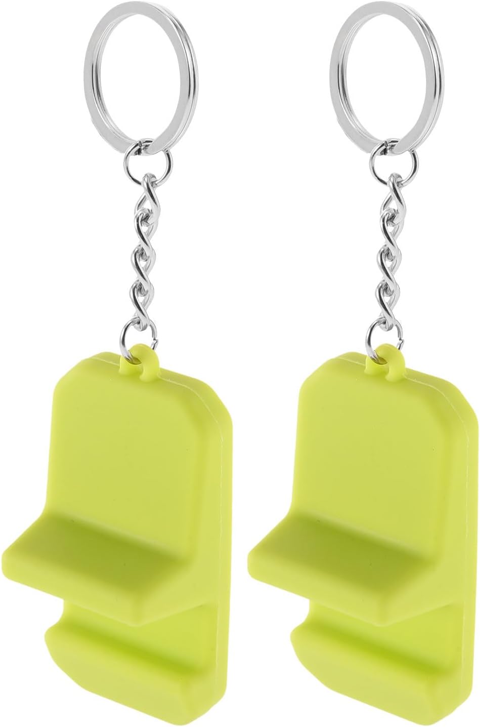 2pcs Foldable PVC Phone Stand Keychain for Desk and Travel Use