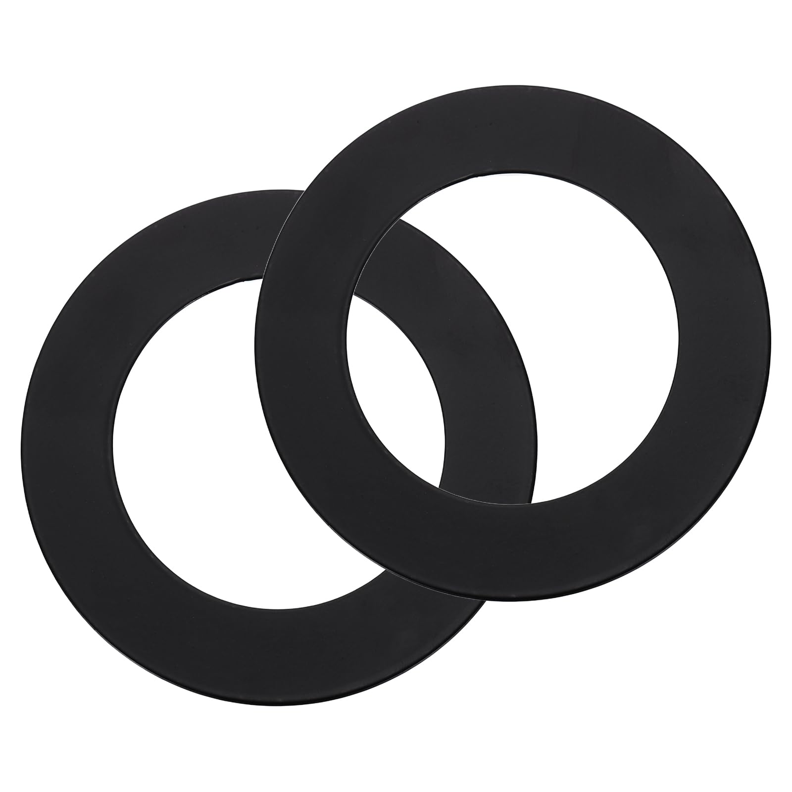 sourcing map 2Pack Goof Rings, 3" ID 4.5" OD Steel Flat Goof Trim Ring Light Cover Plate Flush Mount Can Converter for Recessed Downlight Vent Ceiling Medallion Wall Hole Decor, Matte Black