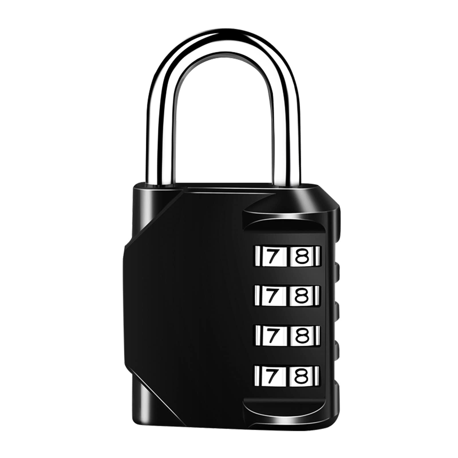 MOXYOY G0018 Combination Padlock 4 Digit Locker for Gym, Black Number Lock for Garage Gate Storage Case Luggage, Small Coded Locks-image-26