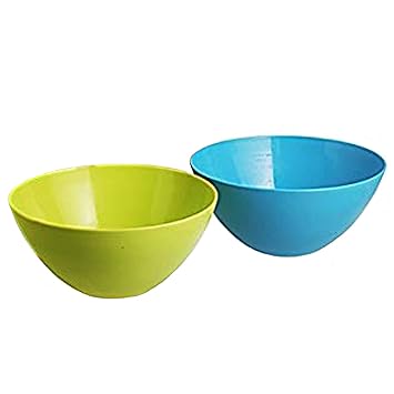 Kuber Industries Plastic 2 Pieces Mixing Bowl Set- 1350 ML (Multi)