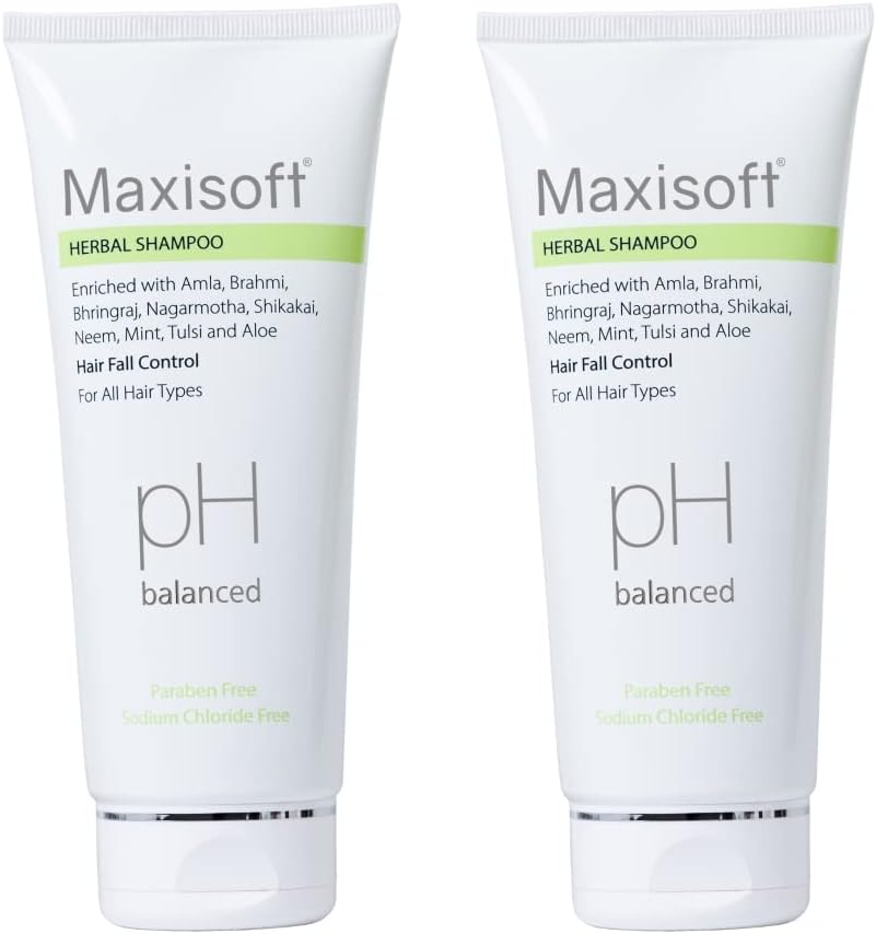 Maxisoft Herbal Shampoo | For Men & Women | Promotes Hair Growth |for Dry and Frizzy Hair | Hair Fall Control | 100 ml (Pack of 2)