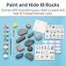 Creativity for Kids Holiday Hide & Seek Rock Painting Kit | Paint, Decorate & Hide 10 Festive Rocks | DIY Christmas Craft Kit for Kids to Inspire Creativity & Kindness (Ages 6+)