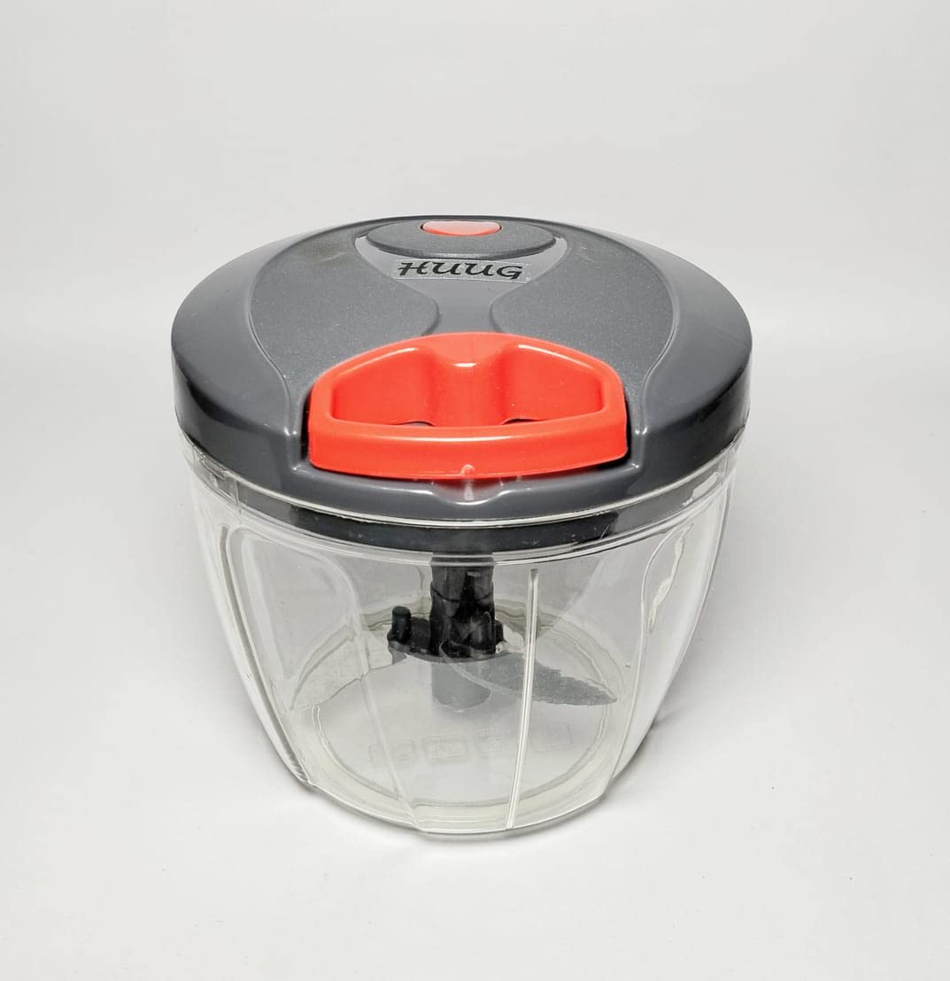 HUUG Heavy Duty 900ML Unbrekable Handy and Compact Chopper with 5 Blades, Vegetable Chopper & Cutter for Daily Use in Kitchen Vegetable & Fruit Chopper