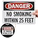 SmartSign â€œDanger - No Smoking Within 25 Feetâ€ Sign | 10