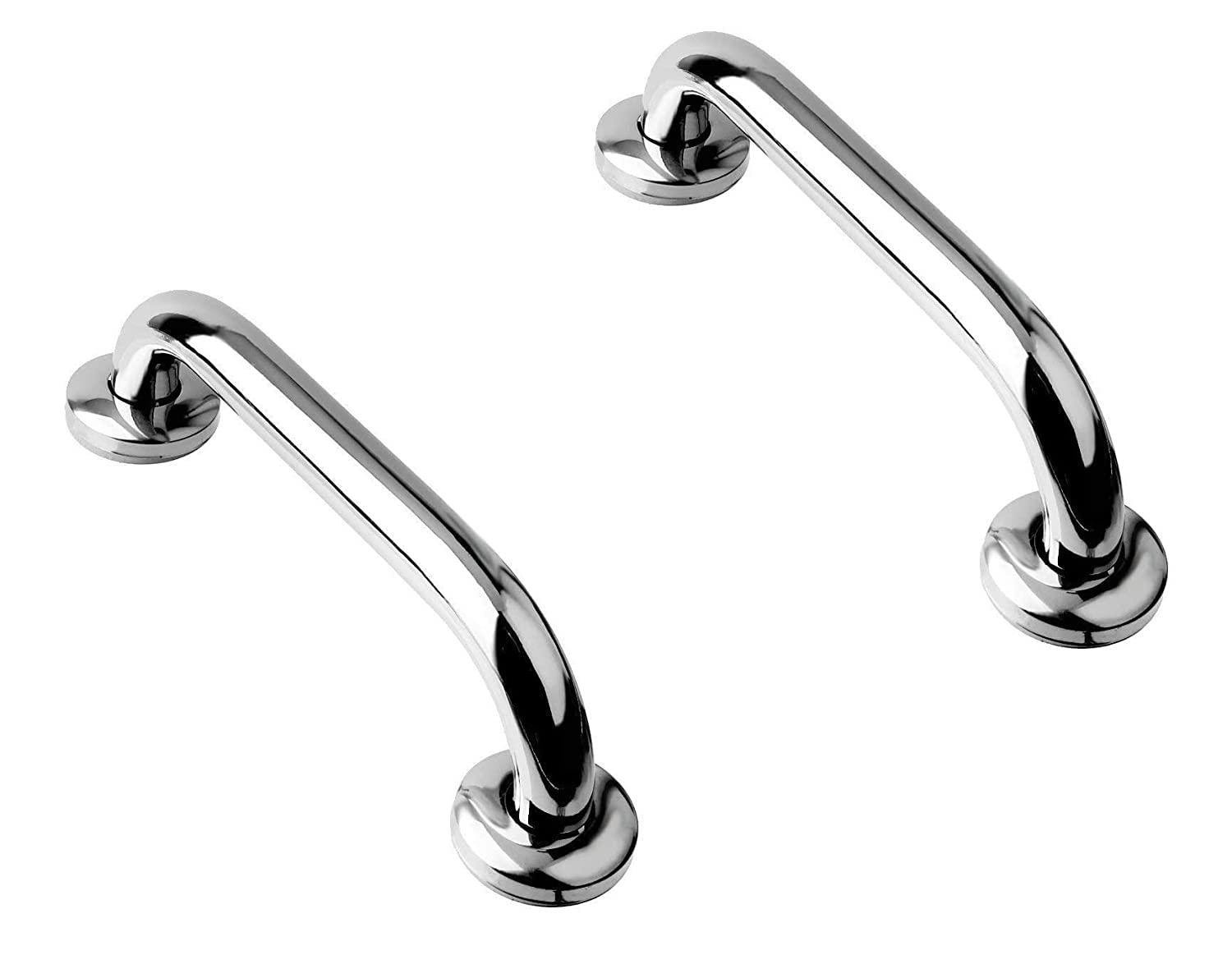 MONIT Grab Bar Handle Stainless Steel for Bathroom and Home (Code:- Hand Grab Bar, Finish:- Matt, Size:- 12" (Pack of 2)