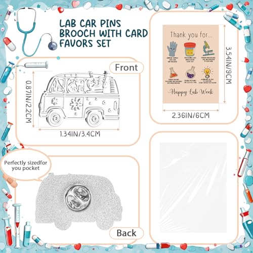 Ferreve 30 Set Lab Week Gift Bulk Pin Appreciation Card Bag CNA Week Thank You Gifts for Anesthesiologist Anesthetist CRNA RT Nursing Assistant Medical Doctor Nurse Staf (Silver) by Ferreve - Image 5