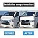VGETTING Daytime Running Light For Toyota Hiace 2014-2018 Fog Light Replacement Halogen Lamp For Hiace Amber Turn Signal Lamps + White LED Light