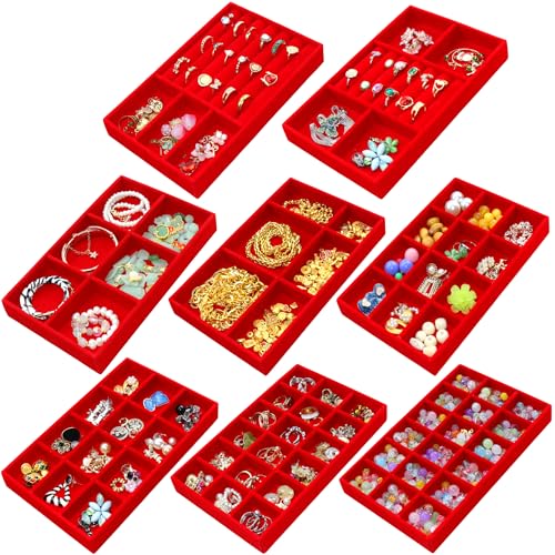 7Color Sky Earring Organizer Stackable Jewelry Storage Box Jewelry Drawer Organizer Removable Display Tray Organizer for Necklace Earring Ring