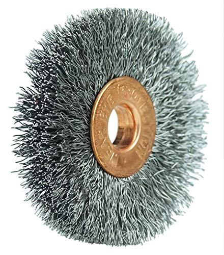 Image of Weiler 15151 1-3 /8 inch Crimped Wire Wheel, .0104 inch Steel Fill, 1 /4 inch Arbor Hole, Made in The USA (Pack of 10)