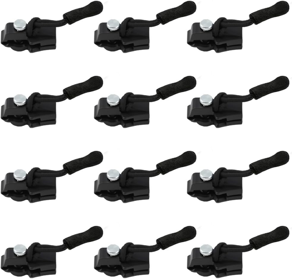 Universal Zip Repair Set for #3#5#8 Zip Slider Replacement Universal Non-Slip Repair Kit Instant Aid Slider for Jackets Bags Backpacks Clothing Suitcase Pack of 12