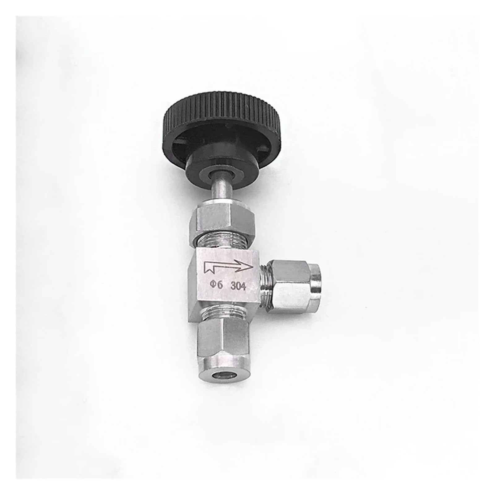 Vanne de contrôle en acier inoxydable 304 durable pour tube étanche à compression 6mm