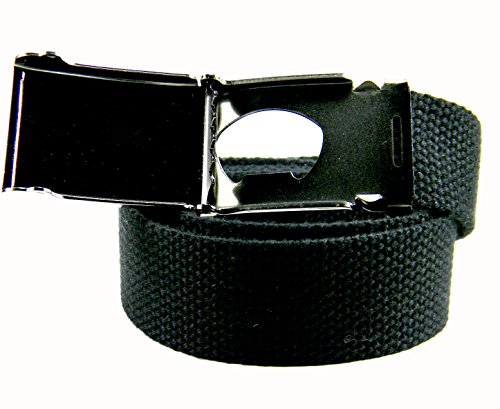 Build A Belt Men's American Flag 1.25" Wide Flip Top Buckle with Canvas Web Belt4