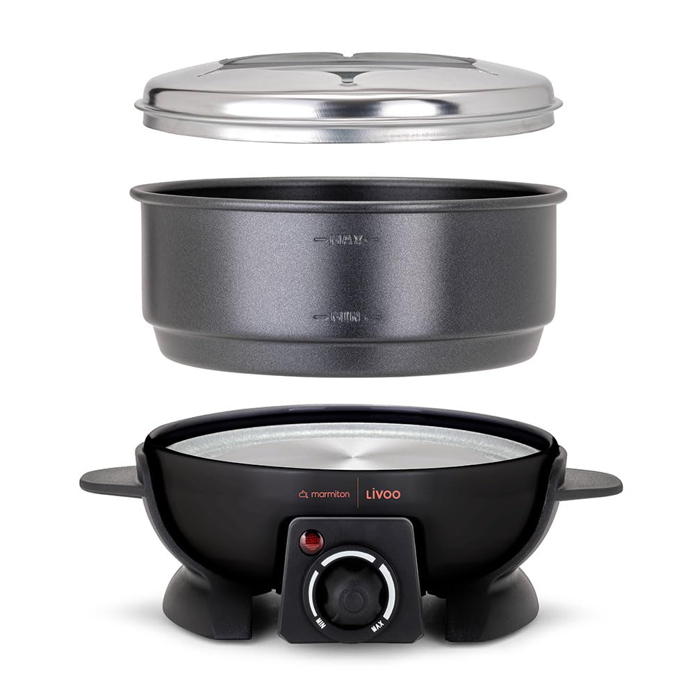 Livoo Doc308 Appareil À Fondue, Raclette Et Wok 1,6 L 6 Personnes