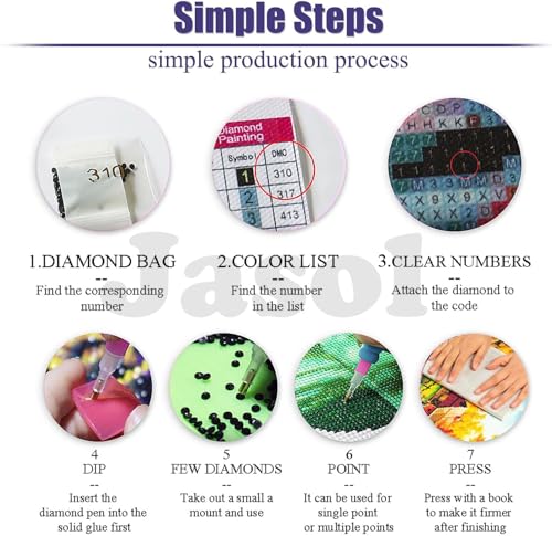 Image of Jasol Diamond Painting Kit, 40x30 Cms, Full Drill, 5D Crystals, Home Wall Decor Gift Set (Pink Forest M45624)