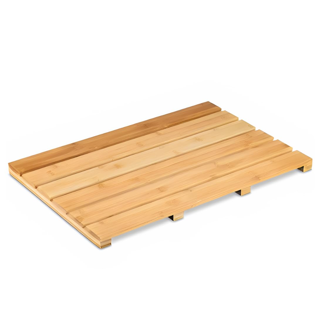 Pedana Doccia In Legno 60 x 40 cm Tappetino Antiscivolo per Piatto Doccia Vasca Piscina da Interno ed Esterno Resistente all’umidità Antimuffa