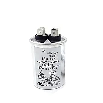 CBB65 15uF5% 370/450VAC Motor Running Capacitor