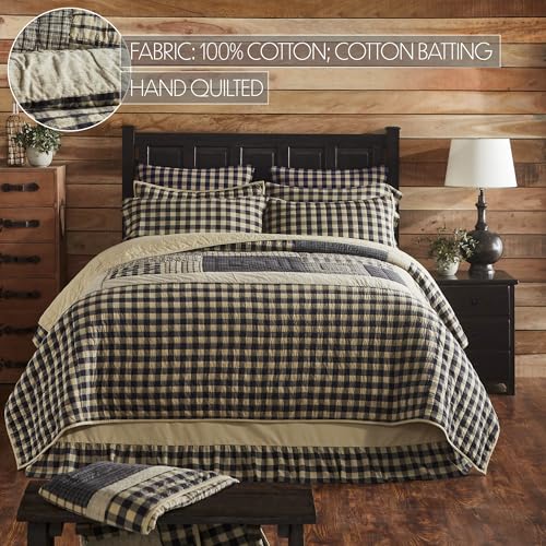 VHC-Brands-Quilt-CaliforniaLuxury-King-Cotton-Quilt-Country-Bedding-My-Country-Collection-Size-115×124-Navy VHC Brands Quilt CaliforniaLuxury King Cotton Quilt Country Bedding My Country Collection Size 115×124 Navy