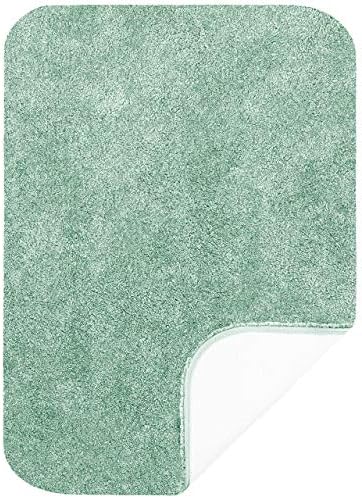 Maples Rugs ColorSoft Non Slip Washable & Quick Dry Soft Bathroom Rugs [Made in USA], 20" x 34", Green Juniper