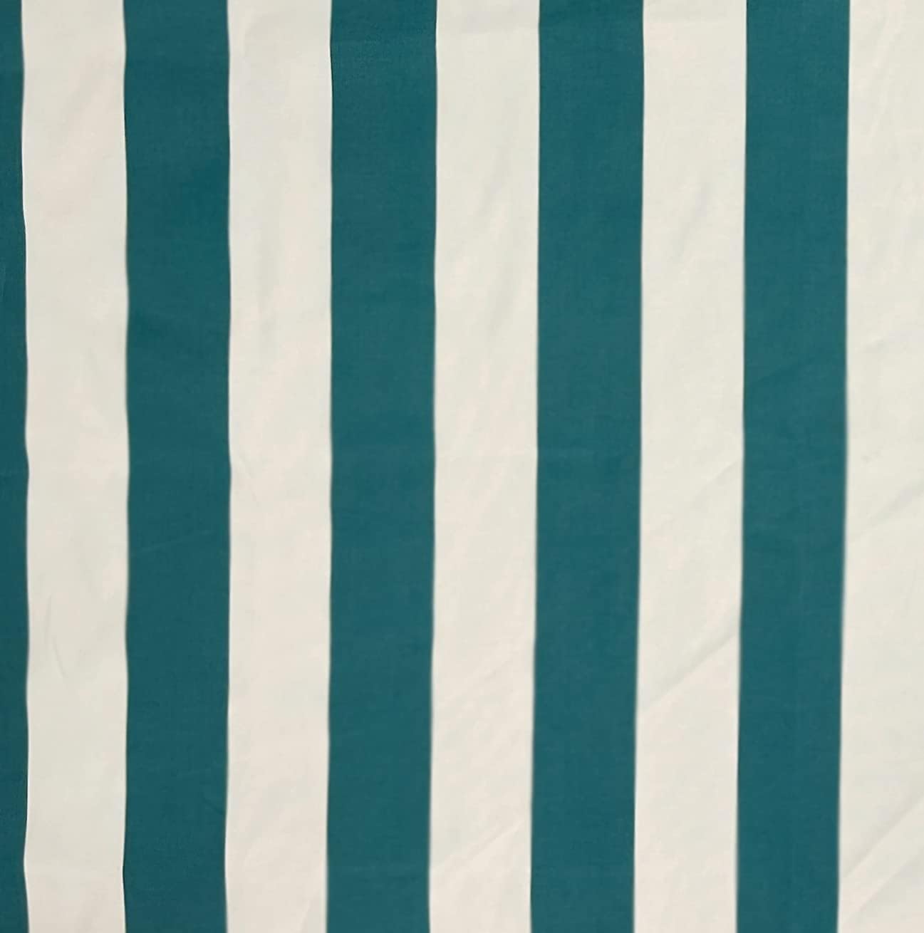 RSH DECOR: Foam High Back Seat Cushion | 44” x 22” x 3" | All-Weather Spun Fabric | Water and Fade-Resistant | Outdoor Chair Cushion for Patio Furniture | Peacock & White Stripe