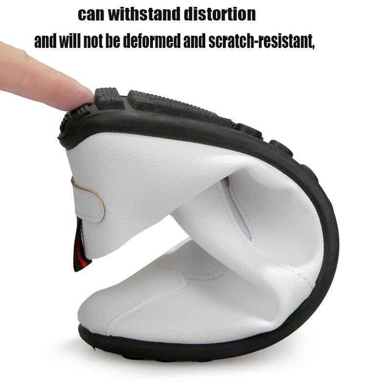 Men's Genuine Leather Flat Moccasins Slip Ons Loafers Breathable Round Toe Lightweight Casual Stitching Details Fashion Driving Shoes4