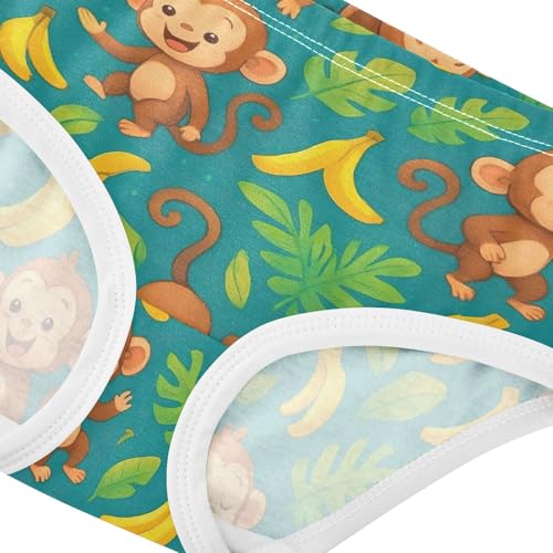 Joisal Cute Monkeys Bananas Green Girls Underwear Toddlers 2t Cotton Girl Panties Cute Print Kids Briefs Undies4