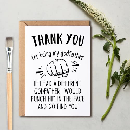 Oysterspearl L1YANGHXLS Thank You For Being My Godfather Funny Card thumb #2