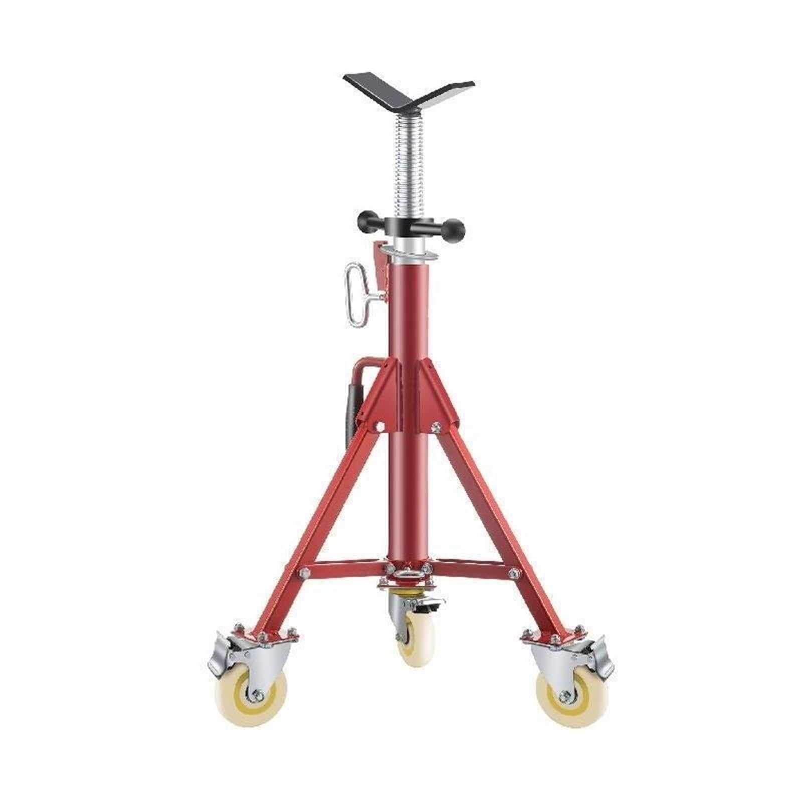 Supporto for tubo con testa a rullo V-Head 2/4 Trasferimento a sfera Treppiede pieghevole Jack 12 pollici Tubo di supporto Strumento bloccato Migliora l'efficienza(1109)