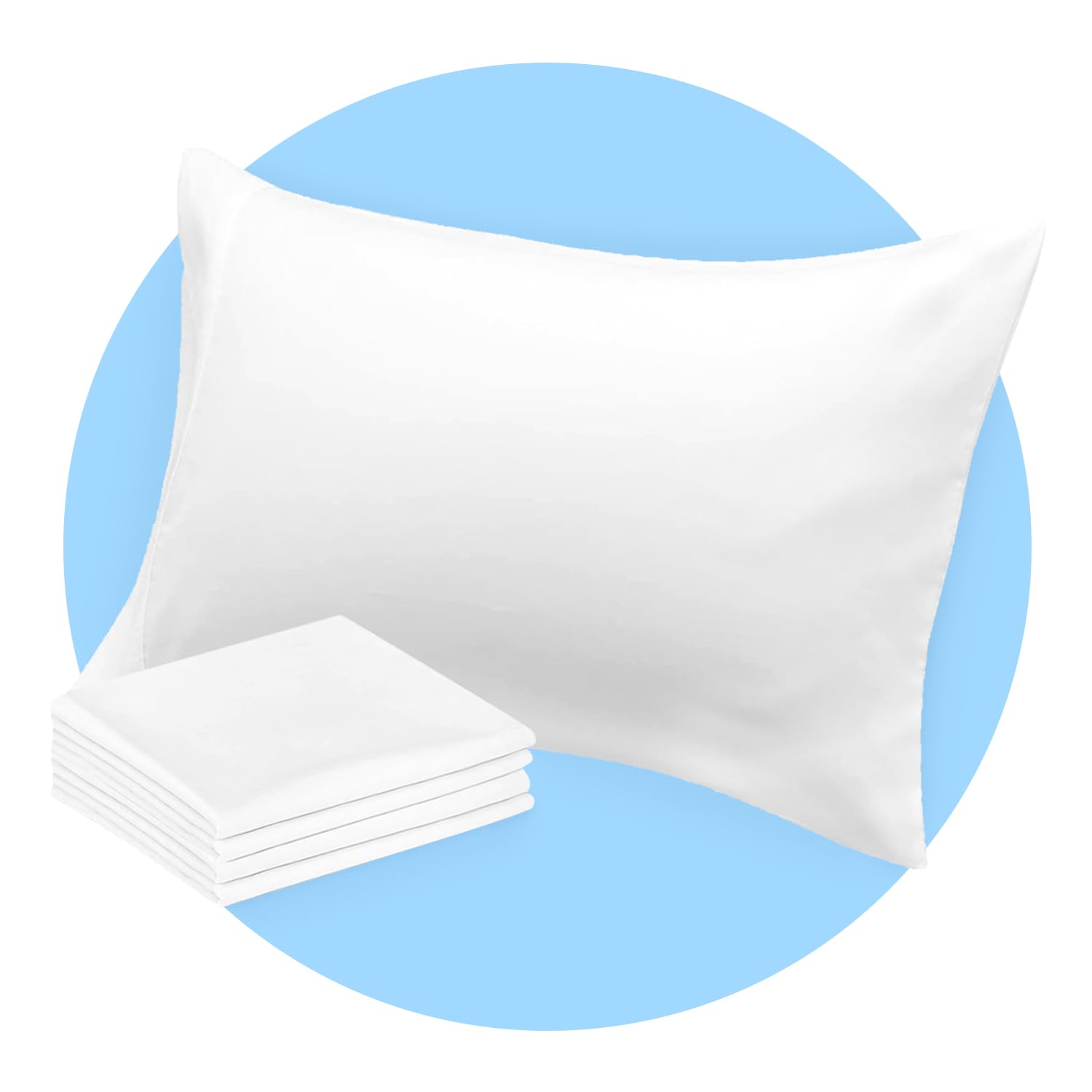 Avalon Bedding Pillow Cases Standard Size White Pillow Cases Set of 4 Cotton Blend 200 TC Soft & Breathable Perfect for Home & Hospital, Hotel Quality Queen Pillow Protectors 30x20 Inches