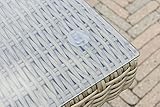 greemotion Tisch New York braun, Esstisch inklusive Glasplatte, Terassentisch für 4 Personen, Gartentisch aus hochwertigem Aluminiumgestell und Poly-Rattan, witterungsbeständig und pflegeleicht - 8