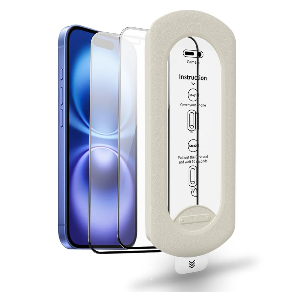 tempered glass screen protector for iPhone 17 with Auto-Alignment Kit Auto Dust 9H Military Grade Shatterproof Glass Film